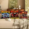 Vintage Heavy Metal Kiss Band Pillow Covers Cartoon Sofa Decorative Home Double-sided Printing Short Plush Cute Cushion Cover