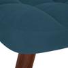 Relax Armchair with Footstool Blue Velvet