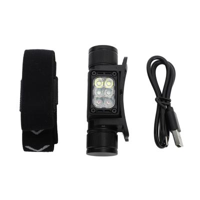 LED Headlamp 7 Modes Aluminum Alloy Waterproof USB Rechargeable Lightweight Head Lamp Flashlight