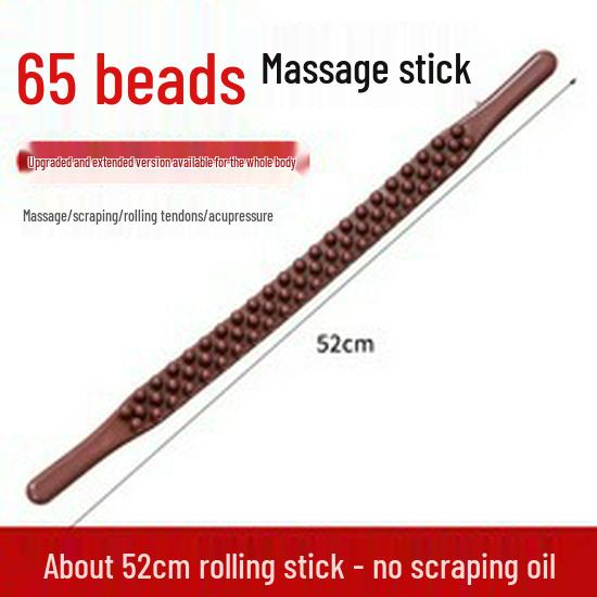 Three-Row 65-Bead Meridian Massage Stick for Whole Body Therapy