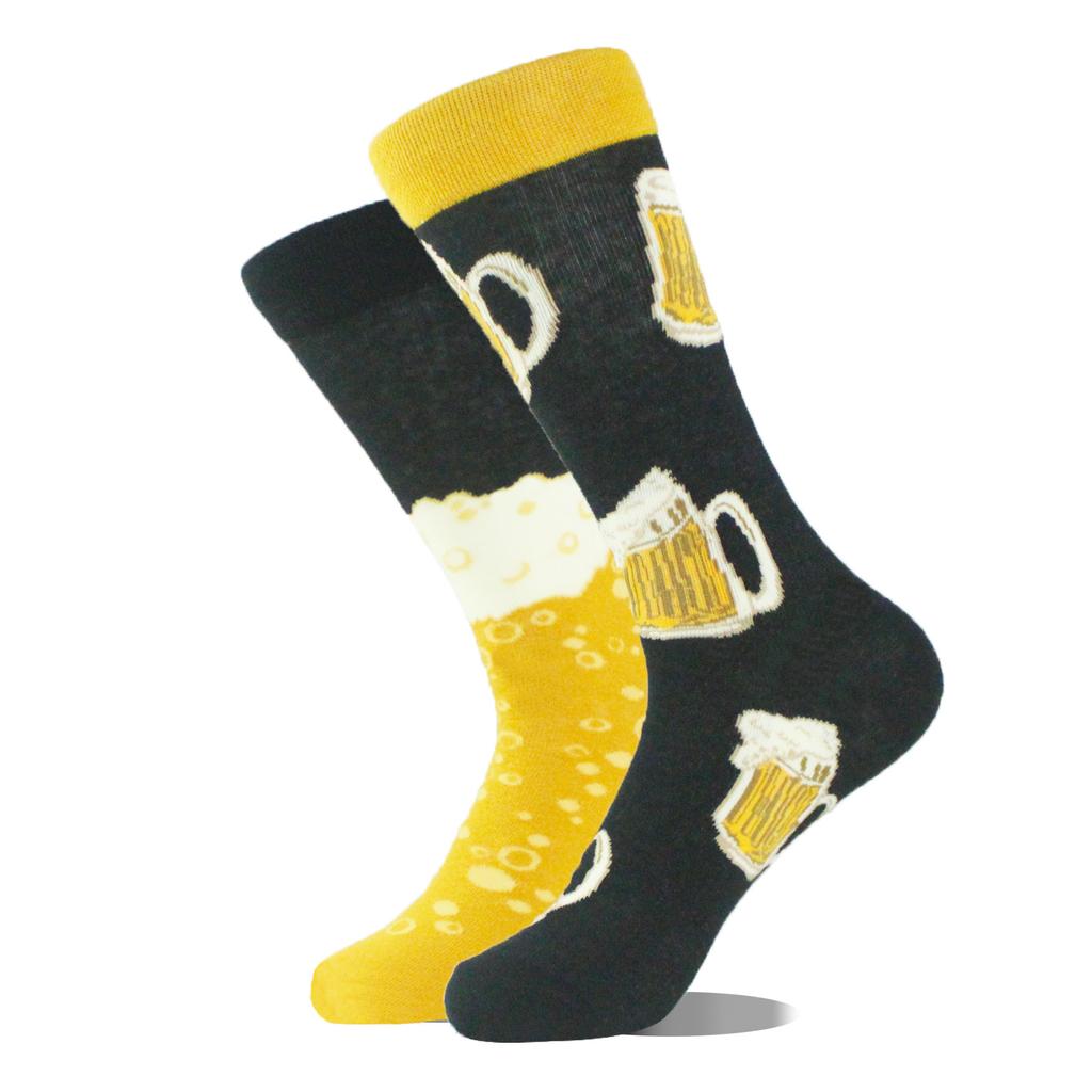 Chaussettes Nouvelle Mode Créatives Animal AB Asymétriques en Coton Personnalisées Populaires Street Jacquard Chaussettes Couple