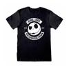 Nightmare Before Christmas Unisex Adult Halloween Town Jack Skellington Crest T-Shirt