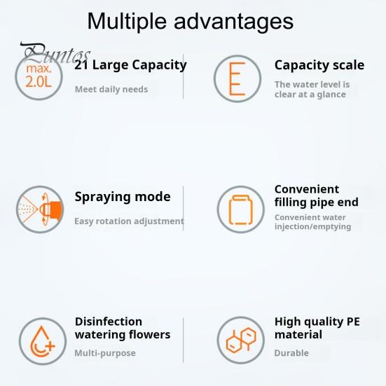 2L Electric Spray Bottle USB Rechargeable Garden Sprayer with Adjustable Nozzle Multi-function Spray Bottle with Battery Indicator for Watering