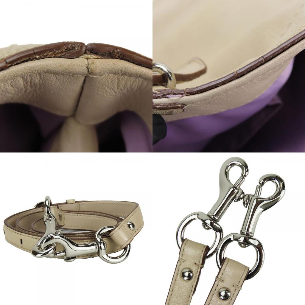 Gebrauchte COACH Tragetasche F17222 Leder Champagnergold 2WAY