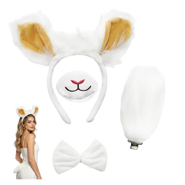 Crystal velutinous Sheep Costume Set With Lamb Ears Band For Halloween Party costume Props For Children Role Play