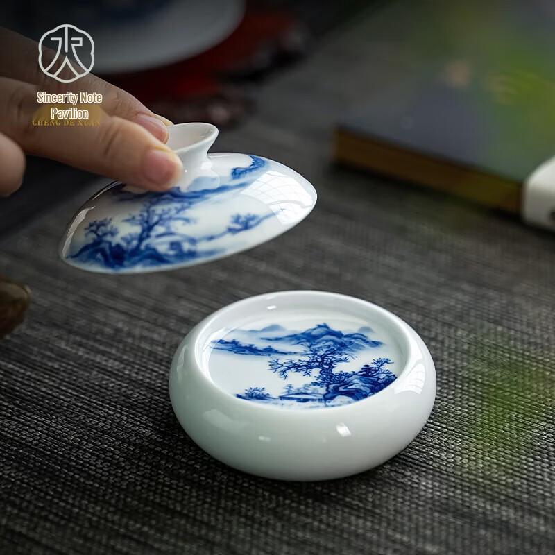 Jingdezhen Blue & White Ceramic Teapot Lid Holder