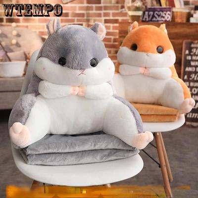 Soft and Comfortable Throwing Pillow Quilt Headrest Backrest Cushion Warmth Protection Waist Chair Waist Pillow Conjoined Lunch Break Pillow