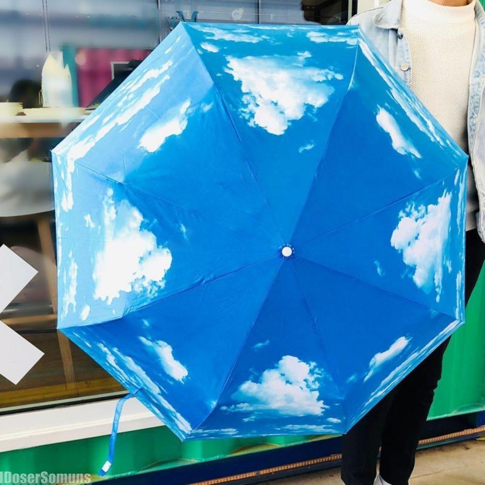 Creative Airplane Shape Umbrella Sunny and Rainy Folding Umbrellas UV Protection Beach Sunshade for Funny Parasol Gifts