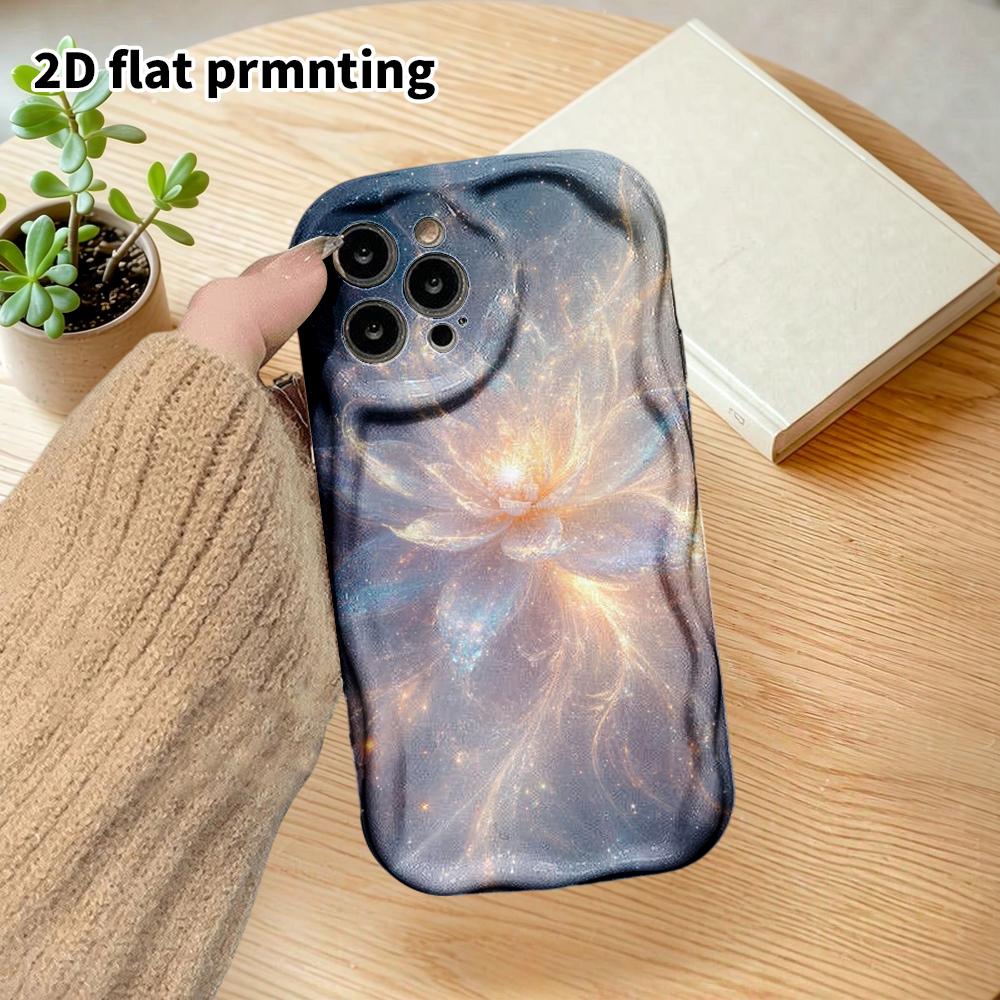 Phone Case: 2D flat design suitable for iPhone 18, 17, 16, 15, 14, 13 Pro protective cases, couple styles, nebula spirit flowers, Christmas and Hallow