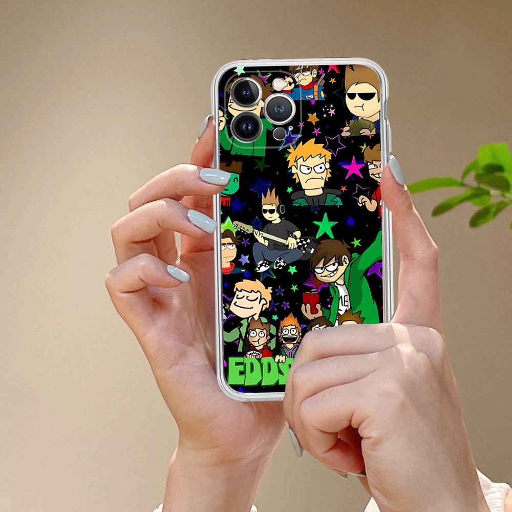 Cartoon Cute E-Eddsworlds TPU Silicone Case For IPhone 11 12 13 14 15 16 17 Pro Max Shockproof Clear Back Cover