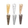 50pcs/lot Rhodium Alloy Bugle Cone Bead Caps Crystal Pendulum Pendant End Cap For DIY Jewelry Making Supplies Findings