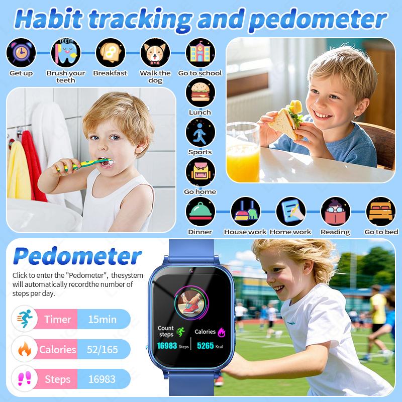 Children's Smart Watch Age 3-12 Years Old Kid Watch Learning Game Camera Video Audio Story Child Smartwatch Girl Boy Gift