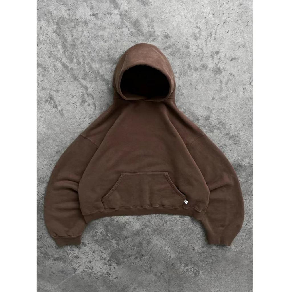 ZYLLO European and American Fashion Loose Hooded Solid Color Street Sports Top