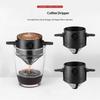 Portable Coffee Filter Cup Foldable Reusable Dripper with Dual Layer Mesh for Pour Over Brew No Filter Paper Travel Espresso