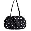 Cute Style Black and White Polka Dot Bag Large Capacity Shoulder Bag New Casual Versatile Nylon Handbag Women
