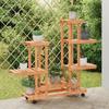 VidaXL Support à fleurs avec roues 95x25x101 cm bois massif de sapin 362864