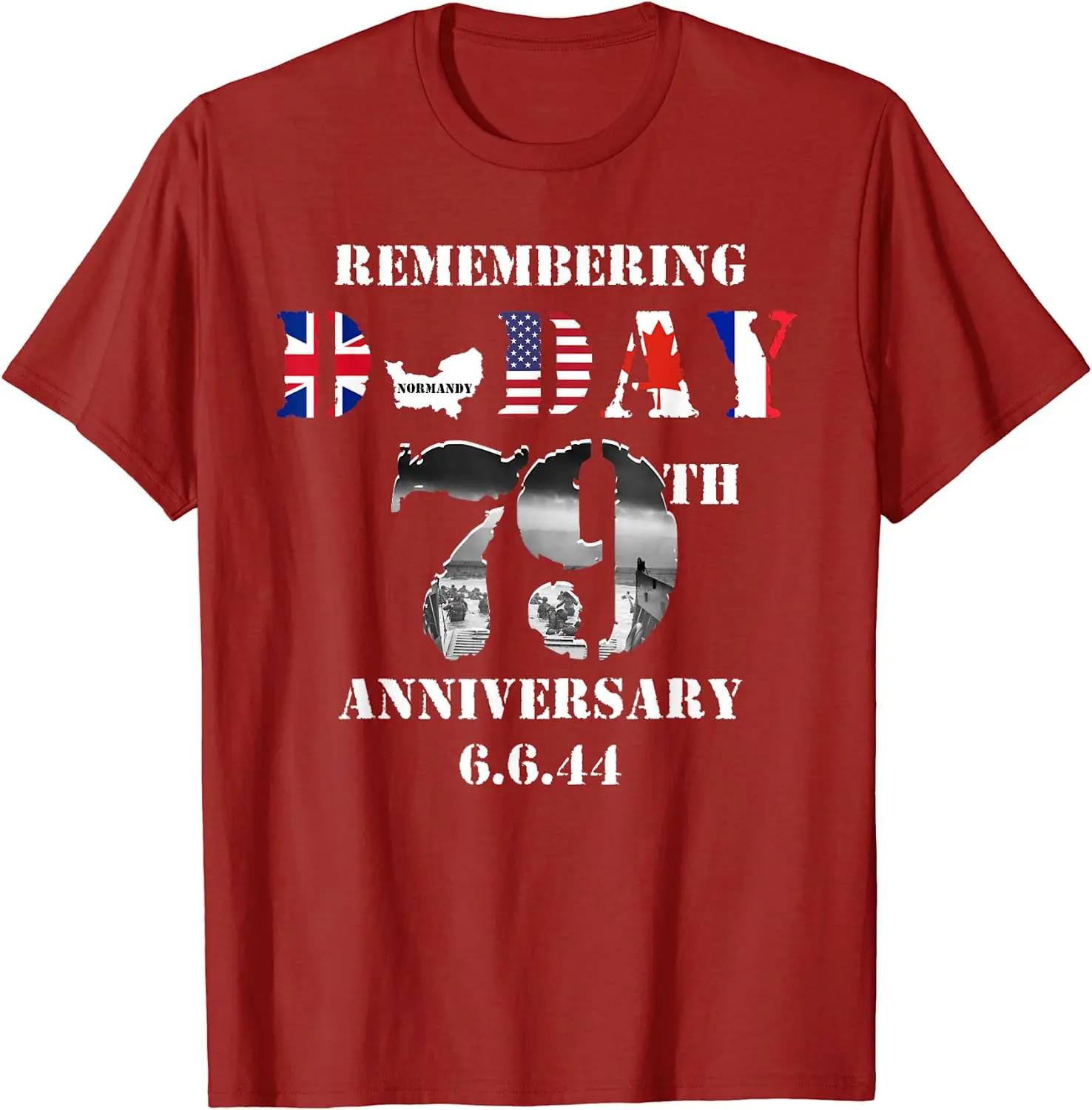 June 6 1944 79th Anniversary of DDay TShirt Short Sleeve Casual Cotton ONeck Summer Men T Shirt S