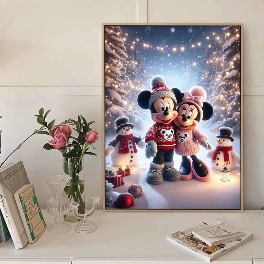 DIY Diamond Painting Minnie Mickey Cross Stitch Kit Mosaic Art Diamond Painting Full Circle Diamond Home Decoration