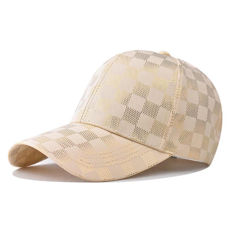 Gorra de Béisbol a Cuadros Estilo Coreano Primavera Verano Sombrero para el Sol para Deportes al Aire Libre Protección Solar Casual Gorra Versátil de Pico de Pato