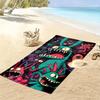Colorful Monster Illustration 2D Flat Print Beach Towel, Large Soft Quick Dry Towel for Beach Camping Swimming.MSTJ0918347