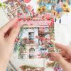 10 Pcs Garden Landscaping and Paper Tent Stickers Pack PET Material Creative Stickers Scrapbooking Material