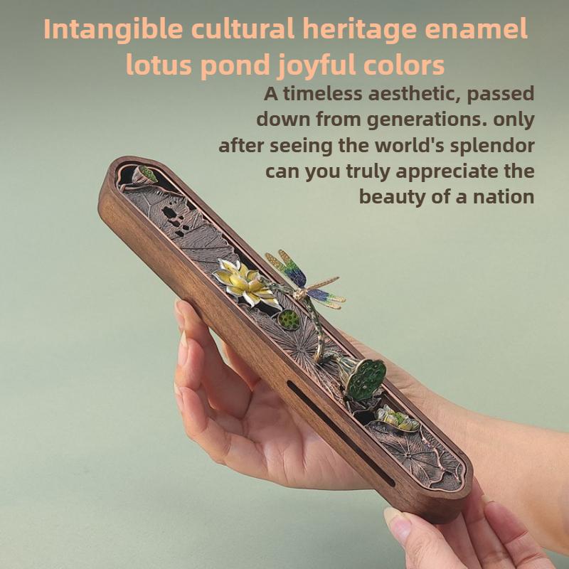 Enamel Creative Horizontal Incense Burner Home Indoor Tea Ceremony Incense Box Gift