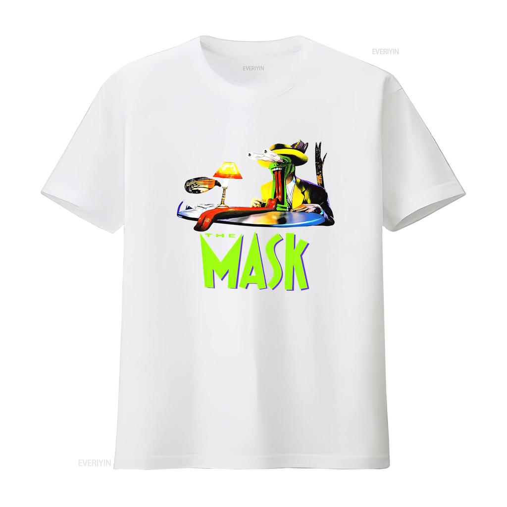 NUOVA RARA THE MASK FILM JIM CARREY 1994 VINTAGE Maglietta vintage Lavata streetwear Top elasticizzato Per l'uso quotidiano Leggermente