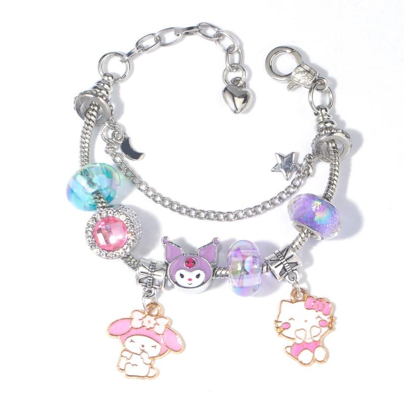 Sanrio Beaded Bracelet, Cartoon Melody Yugui Dog Kulomi Beaded Bracelet, Accessories