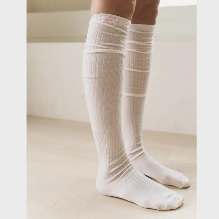 Droplet Knee Socks (white)