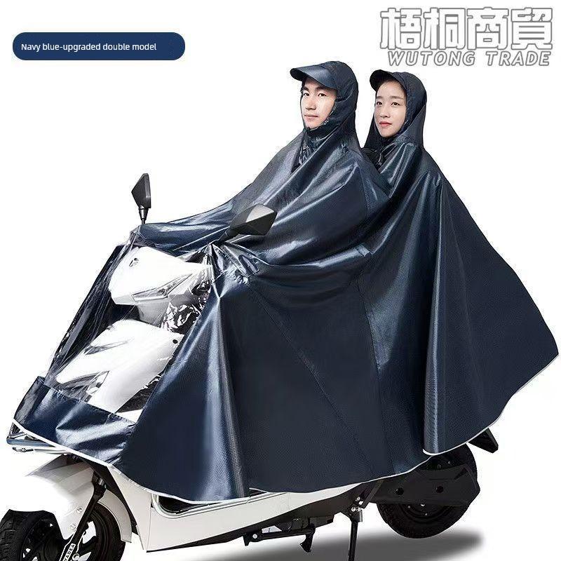 Oxford Style Thickened Adult Riding Double/Single Oversized Raincoat for Electric Bikes, Electric Scooters, and Motorcycles