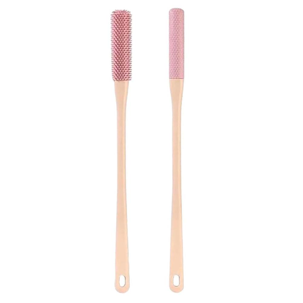 

2Pcs Toe Cleaning Brush Exfoliating Brush with Long Handle Relieve Itch Brush for Ash Wash Dead Skin Remove
