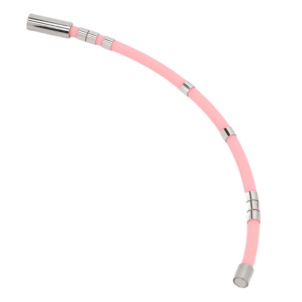 Anti Static Wrist Strap 8 Rings Pink Waterproof Washable Comfortable Wearing Silicone Bracelet for Jogging Winter