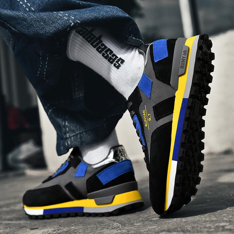 TUINANLE Dicksohlige Pops Schuhe Herren Bequeme Laufschuhe Agan Schuhe Niedrige Mode Atmungsaktive Sport-Sneaker Herren