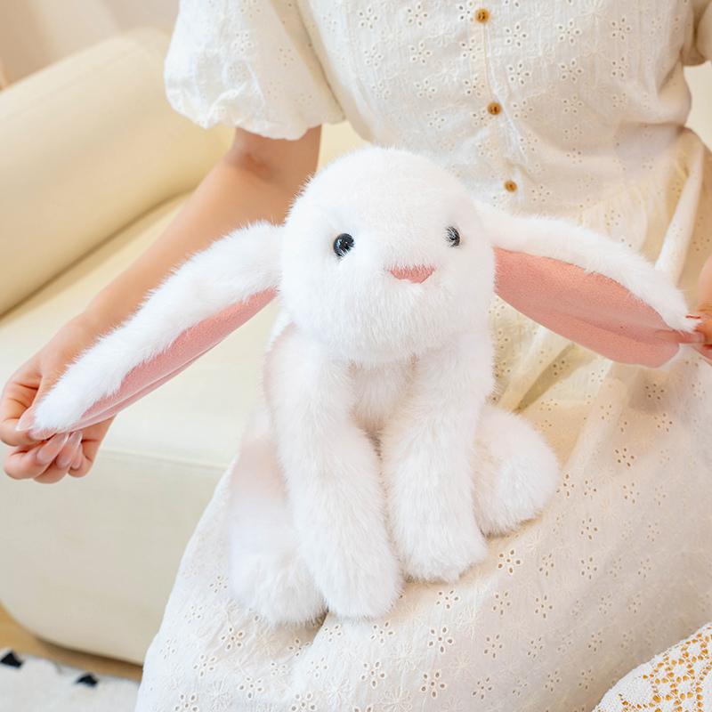 Good Night Rabbit Plush Toys Cotton Stuffed Cartoon Bunny Doll Warm Cozy Children Sleeping Companion Lovely Birthday Gift