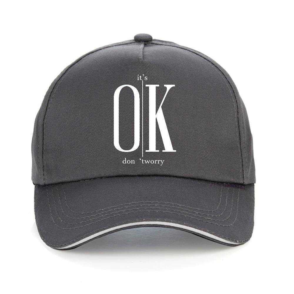 Unisexs Street Ok Letter Print baseball cap Summer Unisexs Casual adjustable sun hat fashion woUnisexs Breathable snapback hats