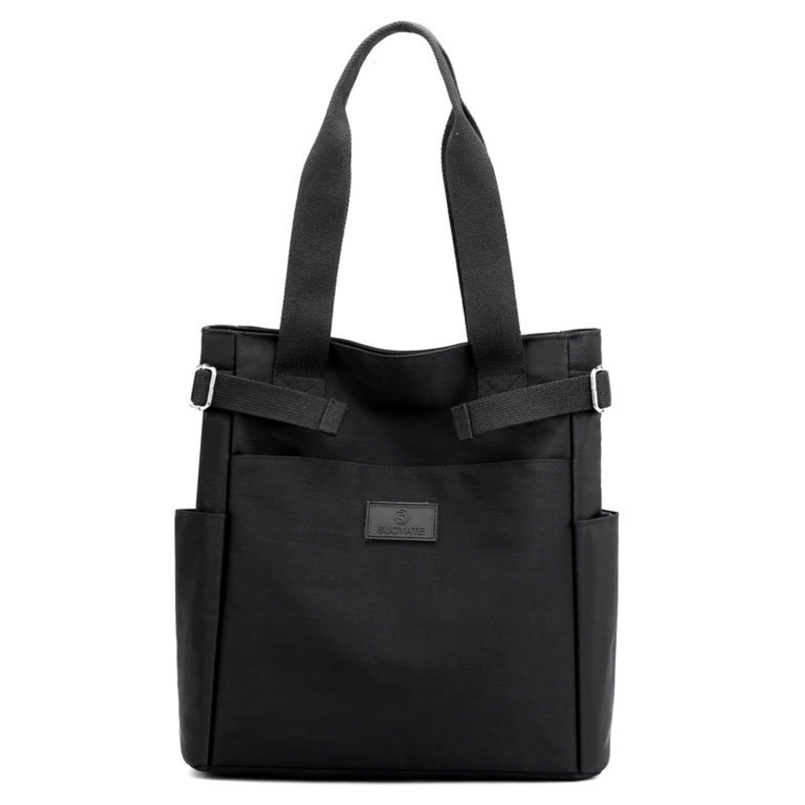 

[ideamall] Vertical Tote Bag, Large Capacity, Men sWomen s, Handbag, Black