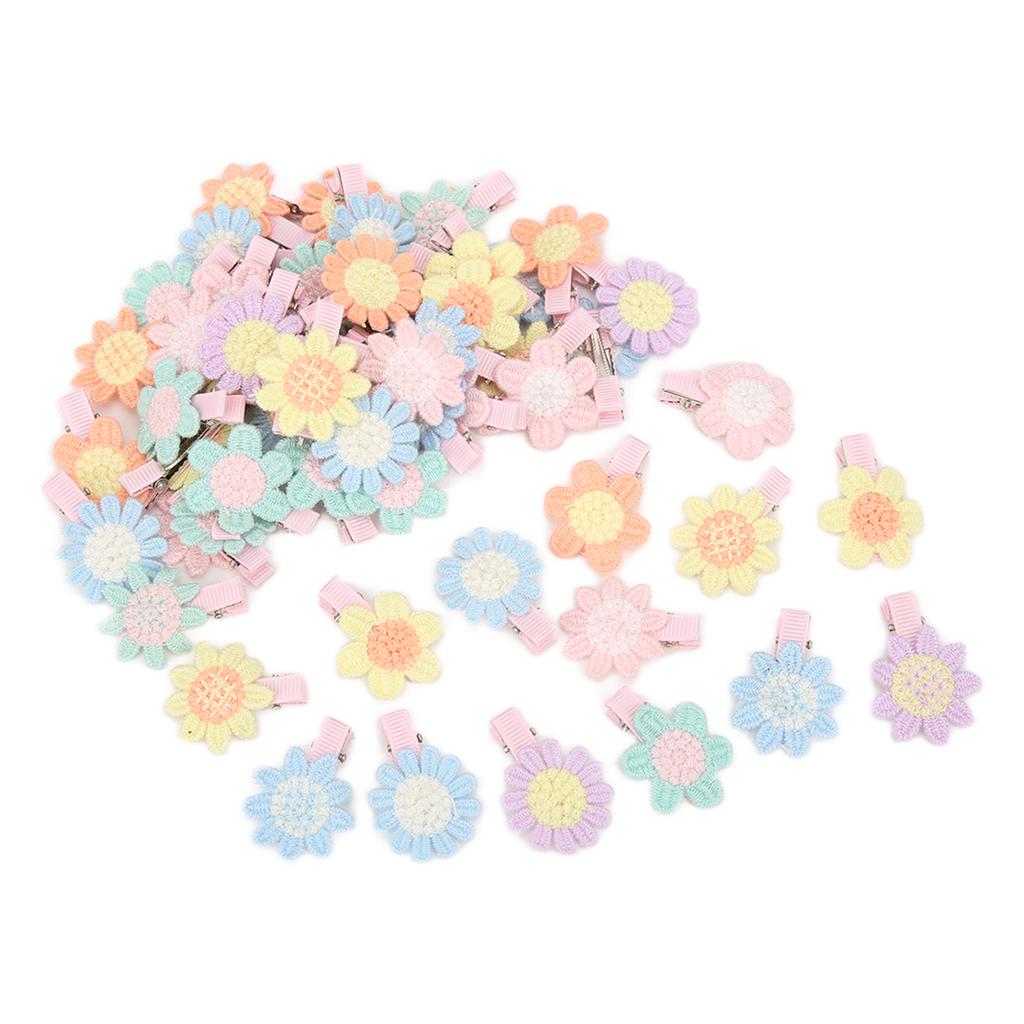 Cute Floral Pet Hair Clips Six Petal Flower Funny Dorable Decorative Pet Flower Headwear