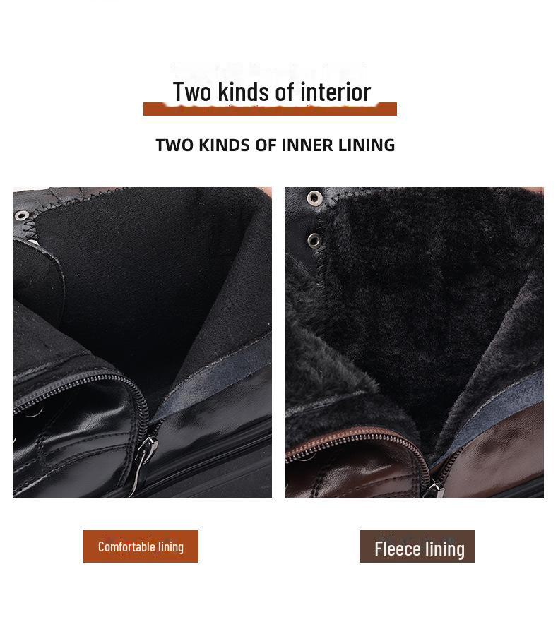 2023 Autumn Men's Black High-Top Martin Boots: Versatile British Style Casual Short Workwear