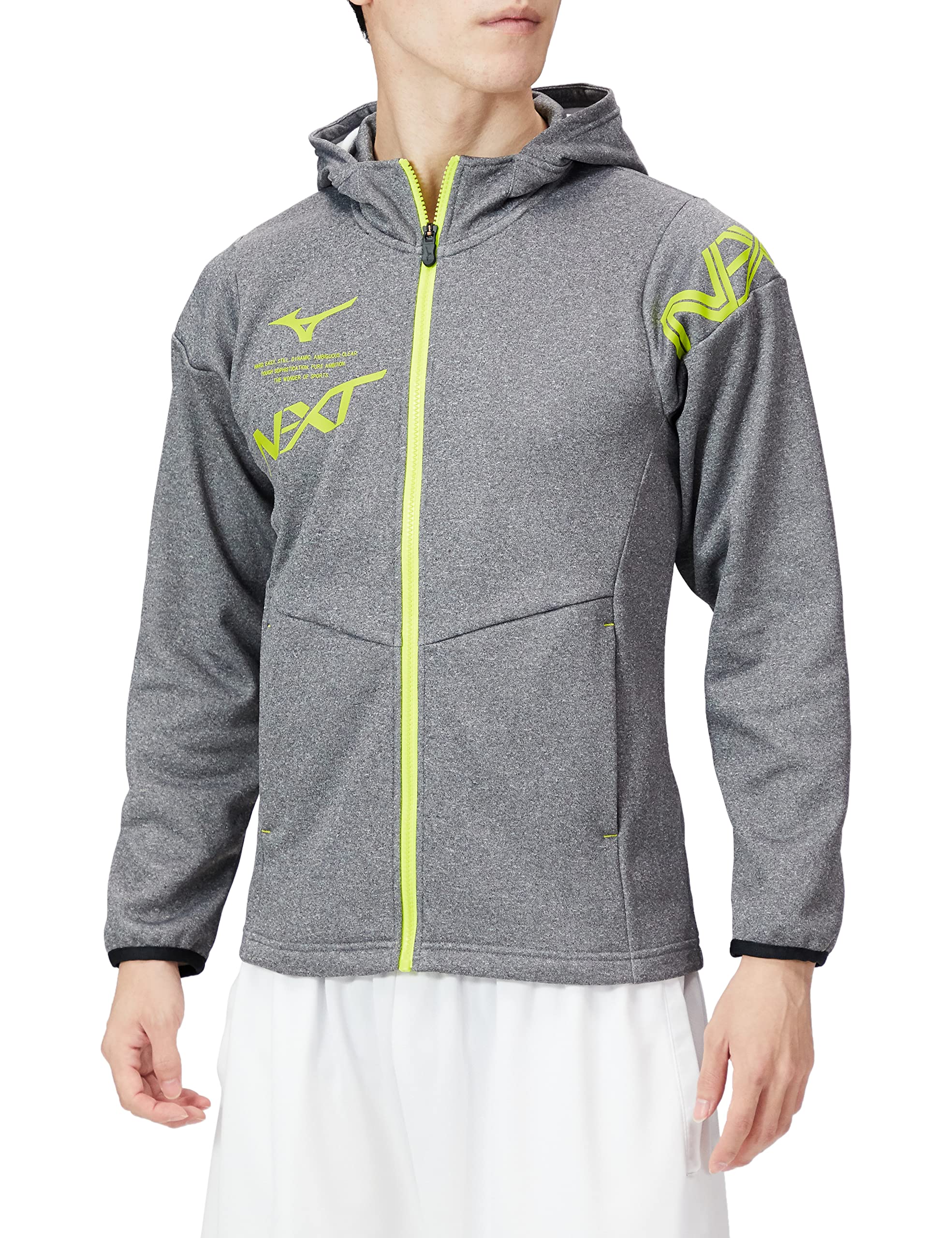 

Mizuno Sweat Training Gray Size 32JC2760 N-XT Hoodie, Wear, Fleece-Lined, Warm, Heather, M,