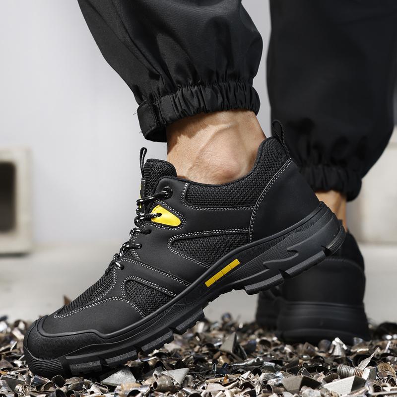high-quality Work Safety Shoes Anti smashing anti piercing Indestructible shoes Work Boots Steel toe shoes Security Men Boots