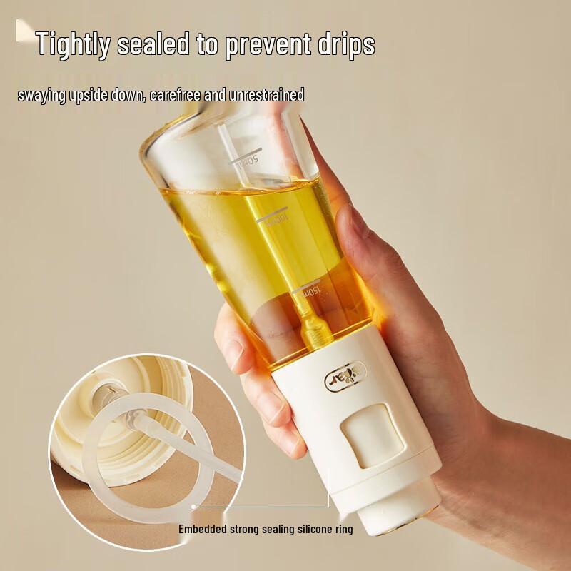 Bear Glass Oil Spray Bottle with Dust Cover