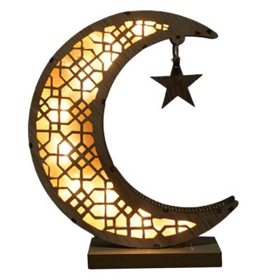 Ramadan LED Dekorative Lichter Holzhandwerk Nachtlicht für Muslimisches Ramadan-Geschenk Islamische Wandtisch