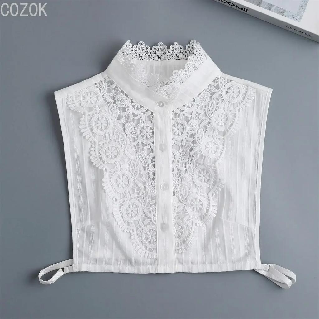 Girls Bowknots Lapel Shirt Detachable Collar Autumn Sweater Blouse Women Fake Collar Girls Removable Shirt Neck False Collar