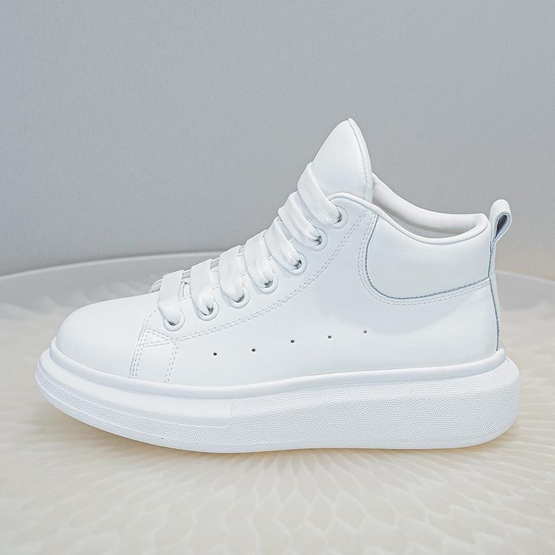 Leather high-top color women s autumn new versatile fashion casual sports shoes 34