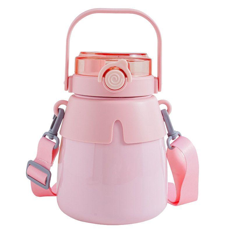 316L Large-Capacity Thermos Cup for Students, Cute and Creative Big Belly Cup, Popular Online Water Cup, Dual-Use Children's Cup