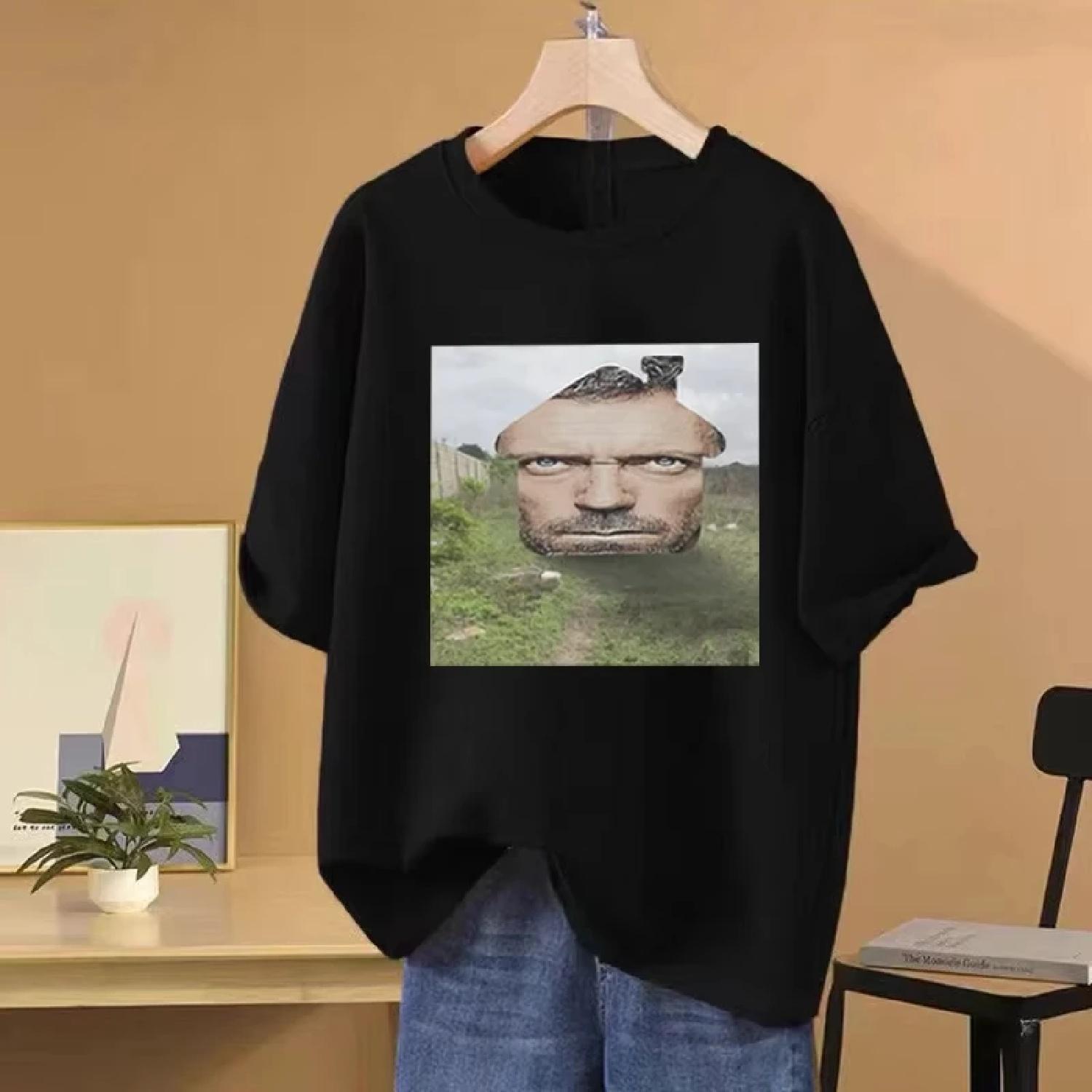 

House MD House Brainrot Funny T-shirts for Men and Women 2025 Street Hip-hop Short Sleeves Only Sell T-shirts XXXXXL чорний