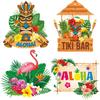 30pcs Luau Party Decorations Hawaiian Decorations Tiki Decorations Tropical Party Decorations Luau Hanging Swirls Aloha Party Decorations, Flower