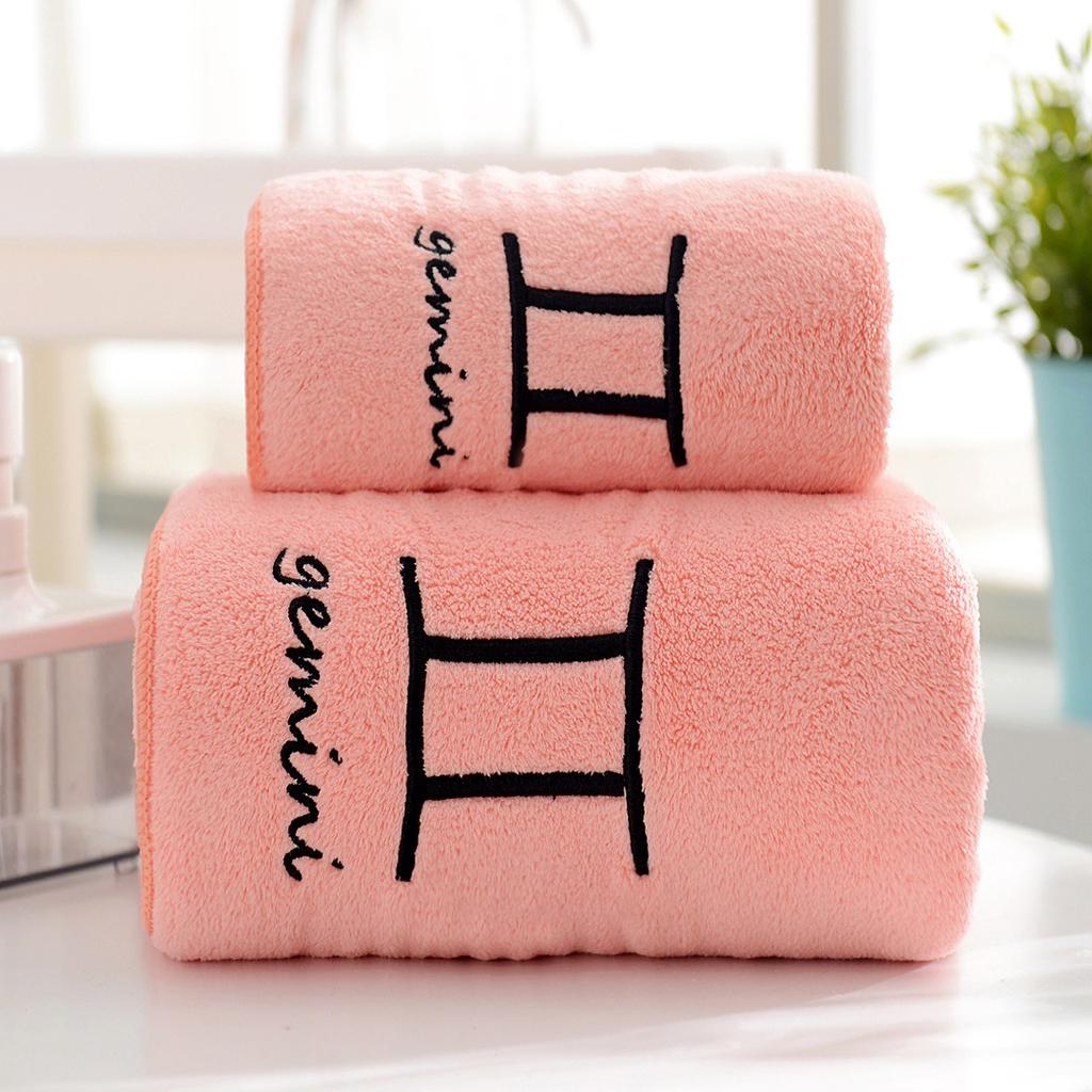 2 Teile/satz Große Weiche Konstellation Badetuch Weichen, Saugfähigen Bestickten Badezimmer Badelaken Badetücher Set
