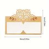 1set/20pcs Lace Wedding Place Cards, Personalised Table Name Reception Decoration Lace Pattern Wedding Favours, Party Cards, Cutout Wedding Seat Cards