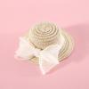 Adjustable Pet Sun Hat With Pearl Flower Lace Bow Daisy Pom Cats Dogs Fashion Accessory